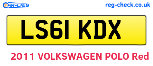 LS61KDX are the vehicle registration plates.