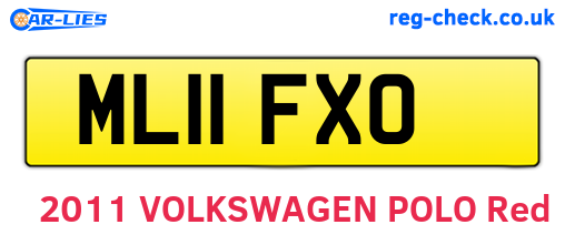 ML11FXO are the vehicle registration plates.