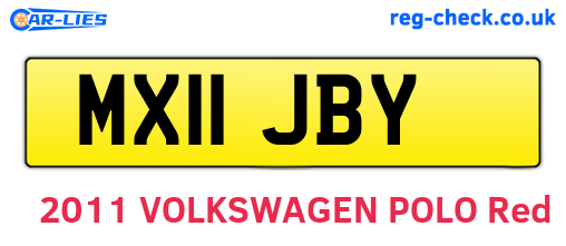MX11JBY are the vehicle registration plates.
