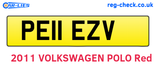 PE11EZV are the vehicle registration plates.