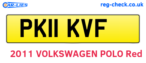 PK11KVF are the vehicle registration plates.