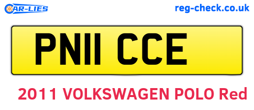 PN11CCE are the vehicle registration plates.