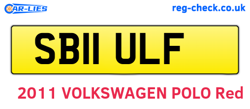 SB11ULF are the vehicle registration plates.