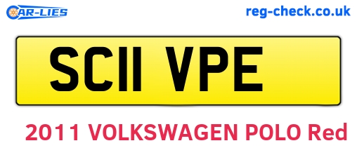 SC11VPE are the vehicle registration plates.
