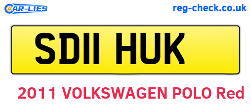 SD11HUK are the vehicle registration plates.