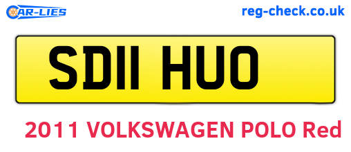 SD11HUO are the vehicle registration plates.