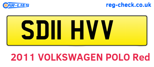 SD11HVV are the vehicle registration plates.