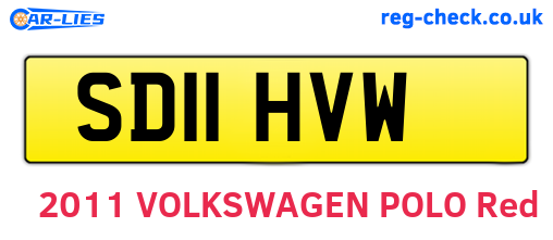 SD11HVW are the vehicle registration plates.