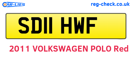 SD11HWF are the vehicle registration plates.