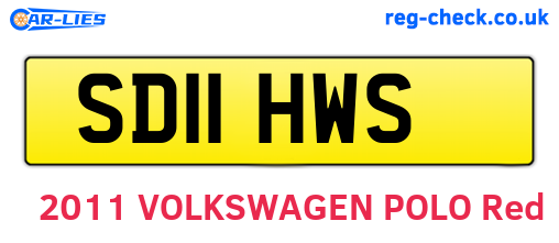 SD11HWS are the vehicle registration plates.