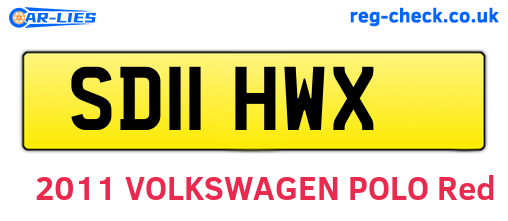SD11HWX are the vehicle registration plates.