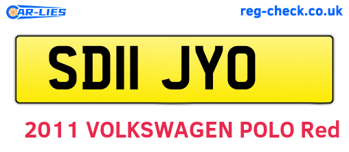 SD11JYO are the vehicle registration plates.