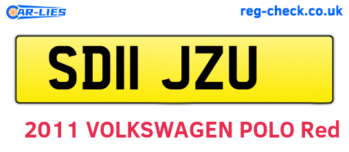 SD11JZU are the vehicle registration plates.