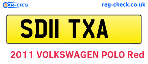 SD11TXA are the vehicle registration plates.