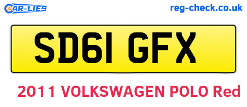 SD61GFX are the vehicle registration plates.