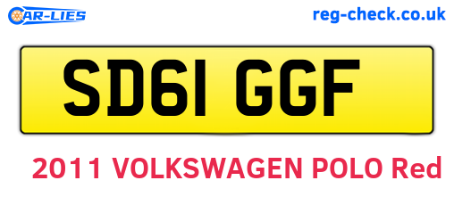 SD61GGF are the vehicle registration plates.