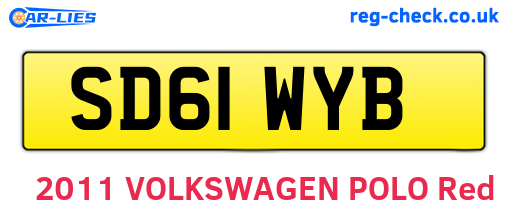 SD61WYB are the vehicle registration plates.