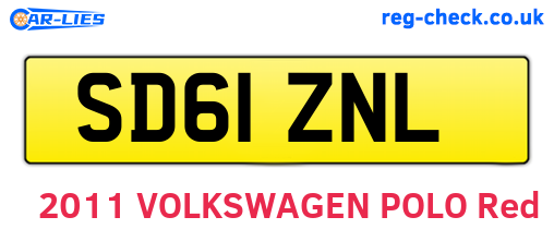 SD61ZNL are the vehicle registration plates.