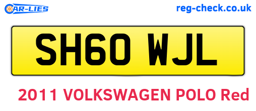 SH60WJL are the vehicle registration plates.
