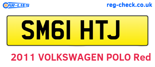 SM61HTJ are the vehicle registration plates.