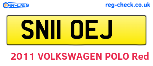 SN11OEJ are the vehicle registration plates.