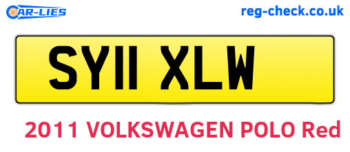 SY11XLW are the vehicle registration plates.