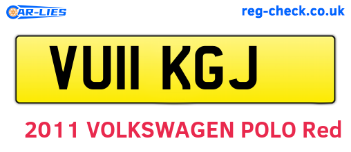 VU11KGJ are the vehicle registration plates.