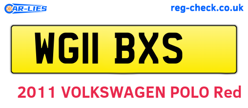 WG11BXS are the vehicle registration plates.