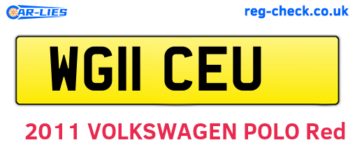 WG11CEU are the vehicle registration plates.