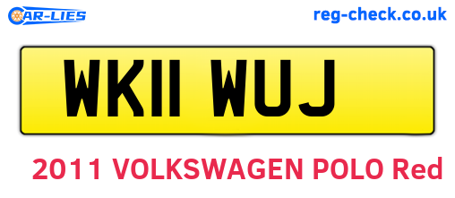 WK11WUJ are the vehicle registration plates.
