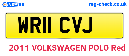 WR11CVJ are the vehicle registration plates.