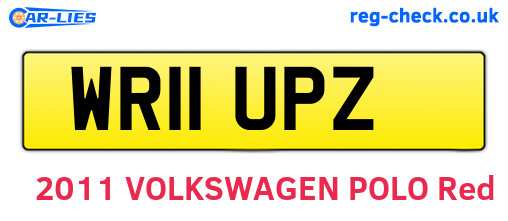 WR11UPZ are the vehicle registration plates.
