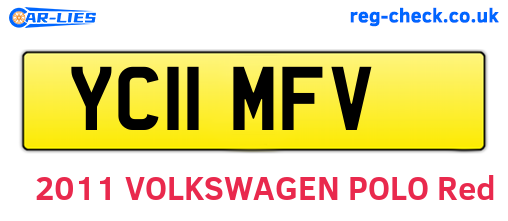 YC11MFV are the vehicle registration plates.