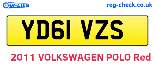 YD61VZS are the vehicle registration plates.