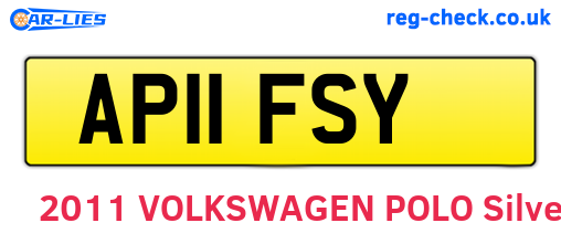 AP11FSY are the vehicle registration plates.