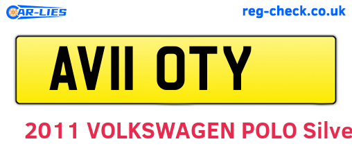 AV11OTY are the vehicle registration plates.