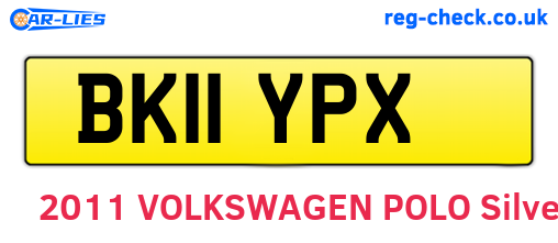 BK11YPX are the vehicle registration plates.