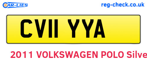 CV11YYA are the vehicle registration plates.