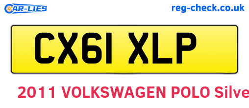 CX61XLP are the vehicle registration plates.