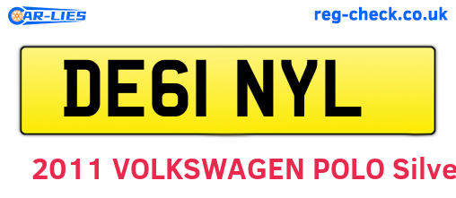 DE61NYL are the vehicle registration plates.