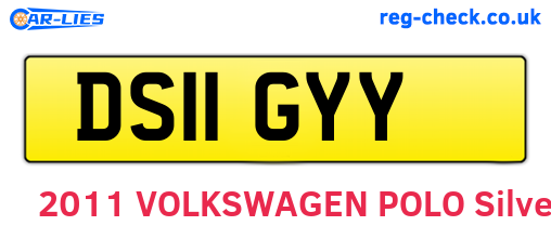 DS11GYY are the vehicle registration plates.