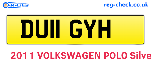 DU11GYH are the vehicle registration plates.