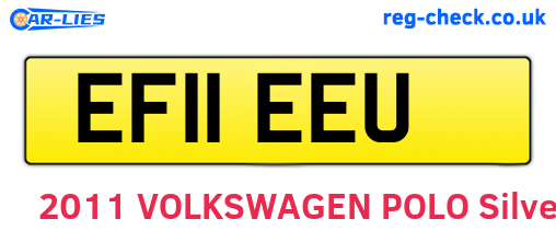 EF11EEU are the vehicle registration plates.