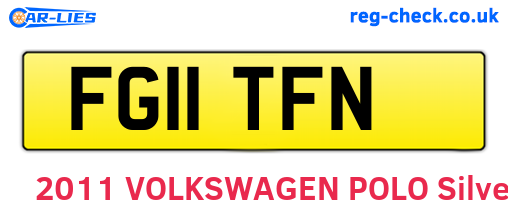 FG11TFN are the vehicle registration plates.