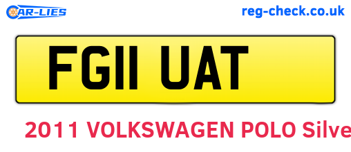 FG11UAT are the vehicle registration plates.