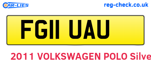 FG11UAU are the vehicle registration plates.
