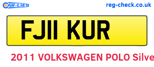 FJ11KUR are the vehicle registration plates.