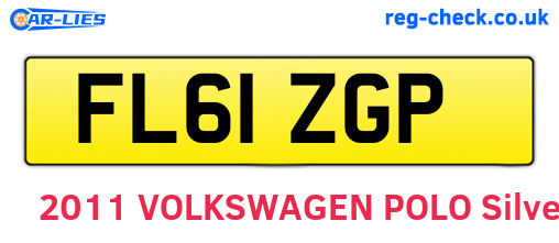 FL61ZGP are the vehicle registration plates.