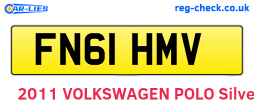 FN61HMV are the vehicle registration plates.