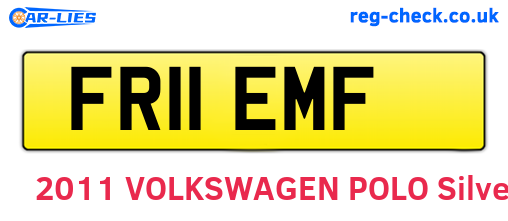 FR11EMF are the vehicle registration plates.